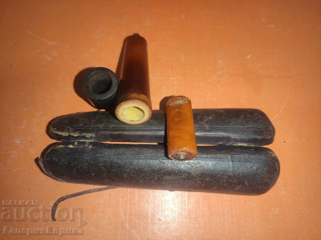 Țigări vechi de chihlimbar / echt wiener meerschaum / - 6