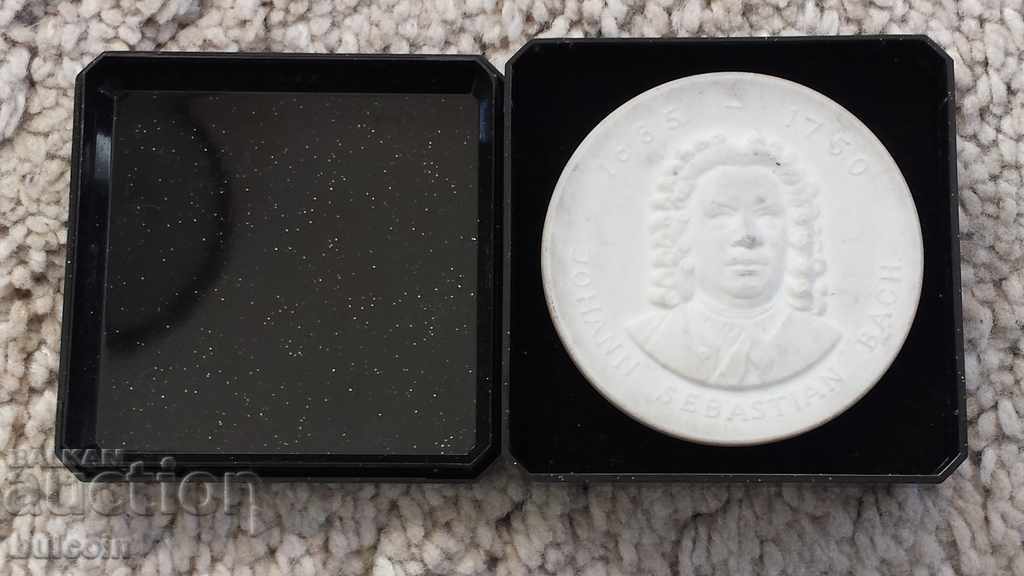 RARE PORCELAIN PLAQUE MEISSEN / JOHAN SEBASTIAN BACH with price 40.00 BGN | € 20.45 RARE PORCELAIN PLAQUE MEISSEN / JOHAN SEBASTIAN BACH with price 40.00 BGN | € 20.45