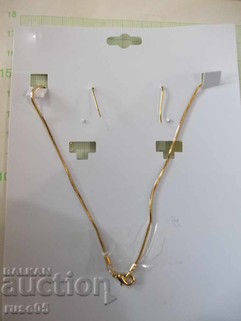Livrarea Set de bijuterii cu lanț, pandantiv și cercei