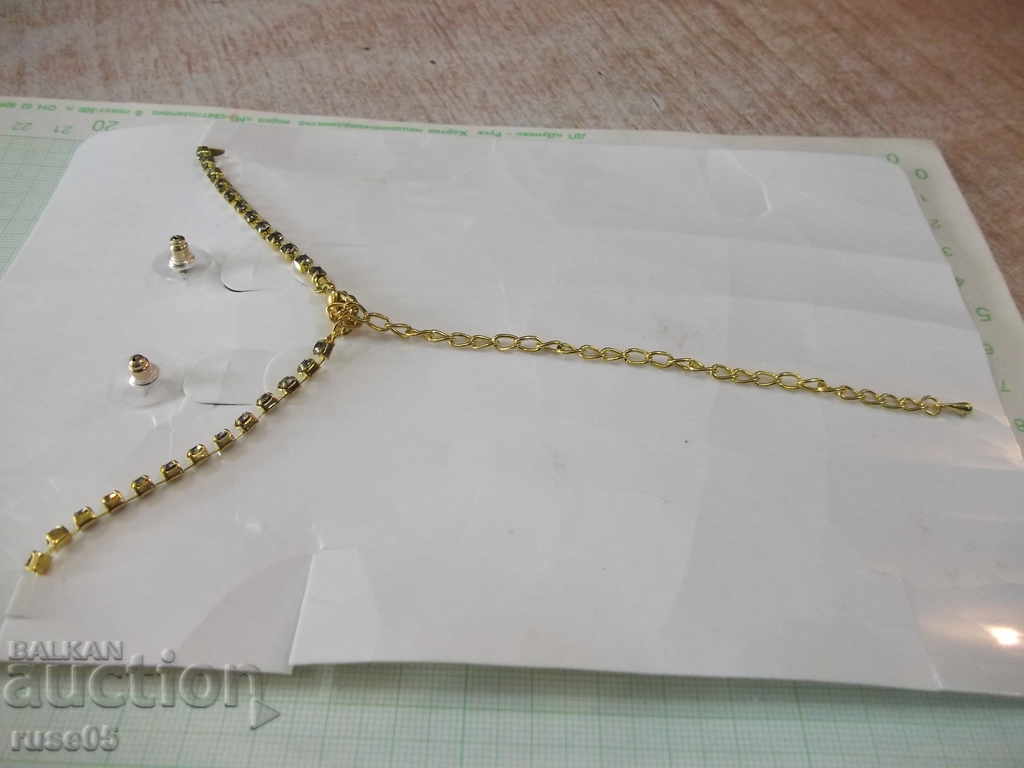 Necklace and earrings with stones imitation jewelry - 5 Necklace and earrings with stones imitation jewelry - 5