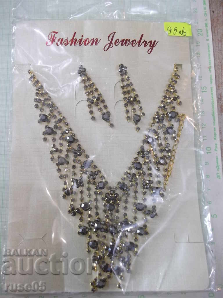 Necklace and earrings with stones imitation jewelry - 6 Necklace and earrings with stones imitation jewelry - 6