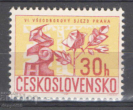 1967. Cehoslovacia. Al 6-lea Congres al Sindicatelor, Praga.