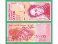 (¯`'•.¸ ΒΕΝΕΖΟΥΕΛΑ 20 000 μπολίβαρ 2017 (λεπτή ρίγα) UNC