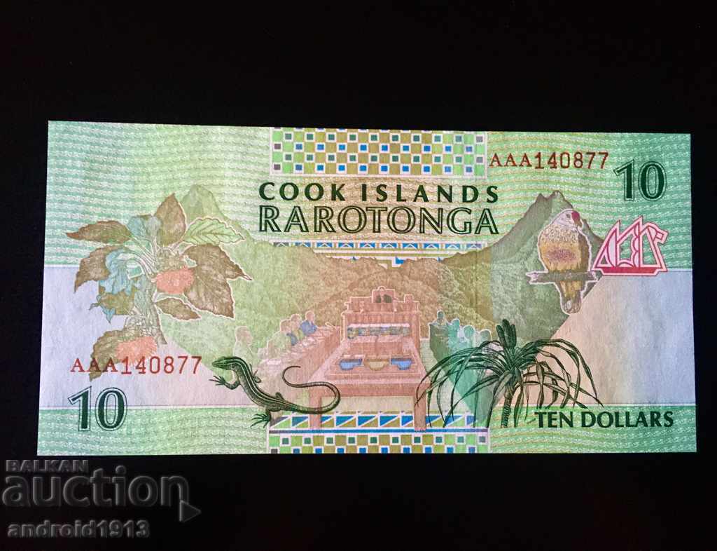 Licitație COOK ISLANDS - 10 USD 1992, R-8 Licitație COOK ISLANDS - 10 USD 1992, R-8