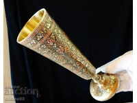 Βασιλικό χάλκινο κανάτι κρασιού, κυψελωτό σμάλτο