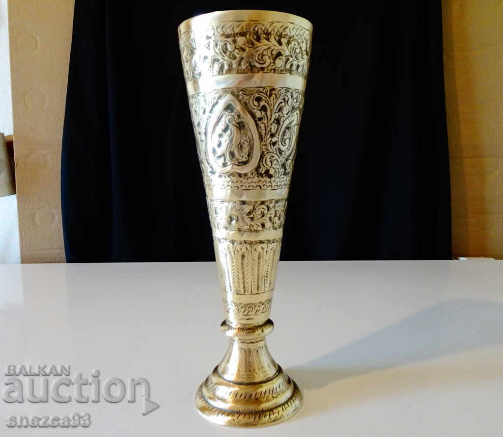 Ancient Indian Bronze Goblet Elephant, Peacock with price 199.00 BGN | € 101.75