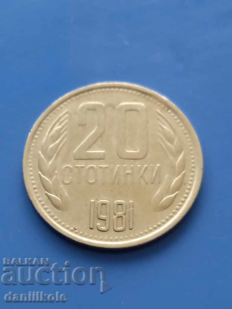 Auction *$*Y*$* BULGARIA 20 STOTINKI 1981 YEAR - EXCELLENT *$*Y*$* Auction *$*Y*$* BULGARIA 20 STOTINKI 1981 YEAR - EXCELLENT *$*Y*$*