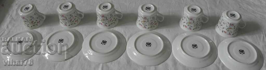 porcelain cups 6 pcs service - 5 porcelain cups 6 pcs service - 5