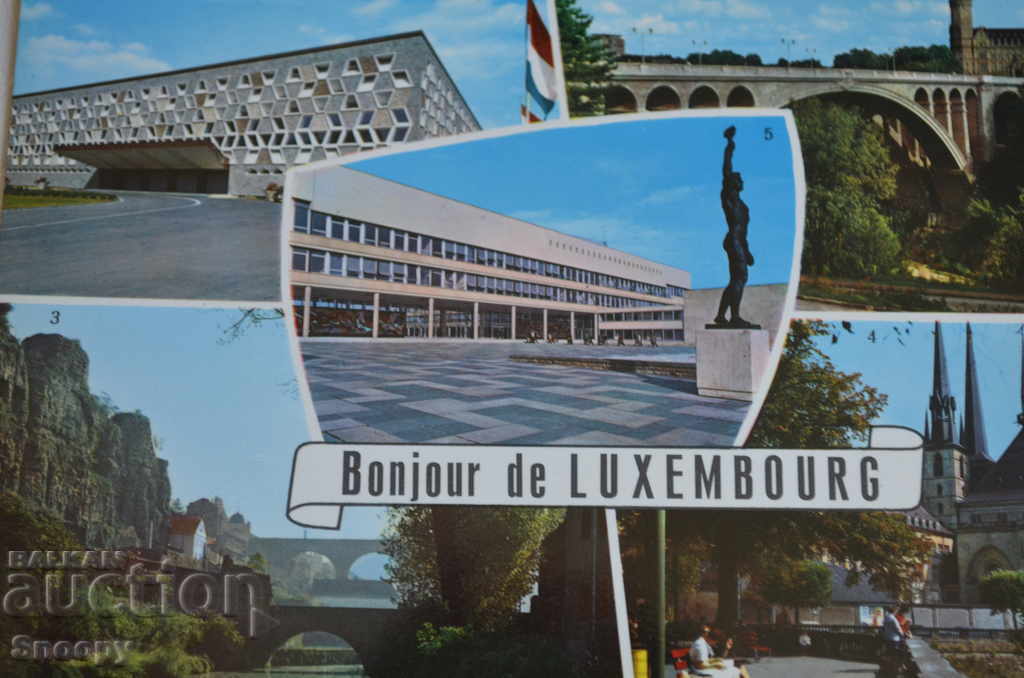 Пощ.картичка: Bonjour de LUXEMBOURG - сборна