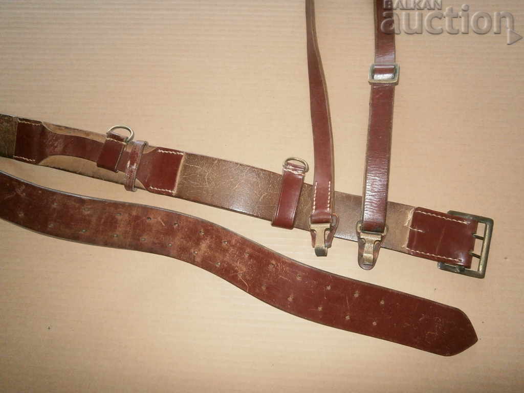 red staff officer's belt with protube and holster WALTER PPK - 6 red staff officer's belt with protube and holster WALTER PPK - 6