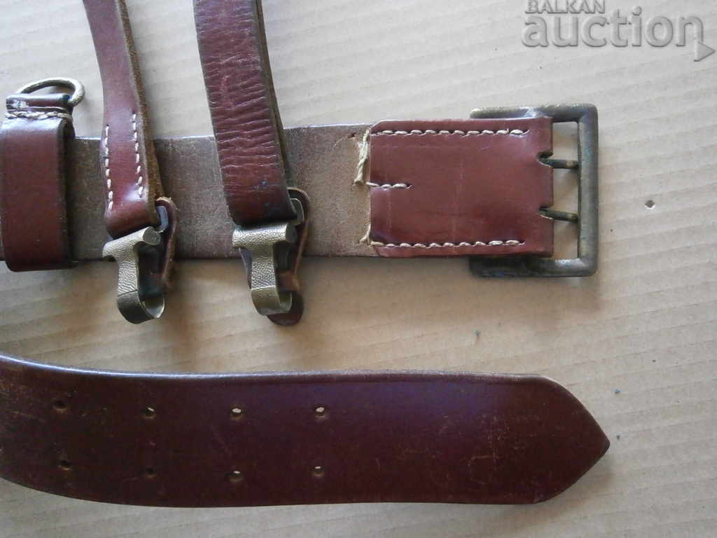 red staff officer's belt with protube and holster WALTER PPK - 7 red staff officer's belt with protube and holster WALTER PPK - 7