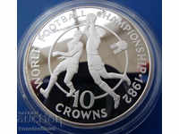 Turk and Caicos 10 Crowns 1982 UNC PROOF Rare