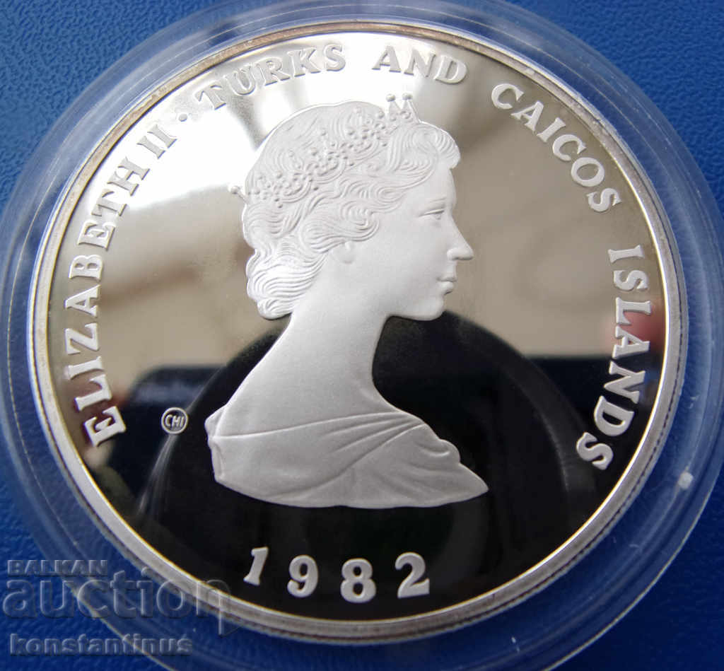 Търк и Кейкос  10  Крони  1982  UNC  PROOF  Rare с цена € 48.57 | 94.99 лв.