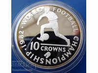 Turk and Caicos 10 Crowns 1982 UNC PROOF Rare