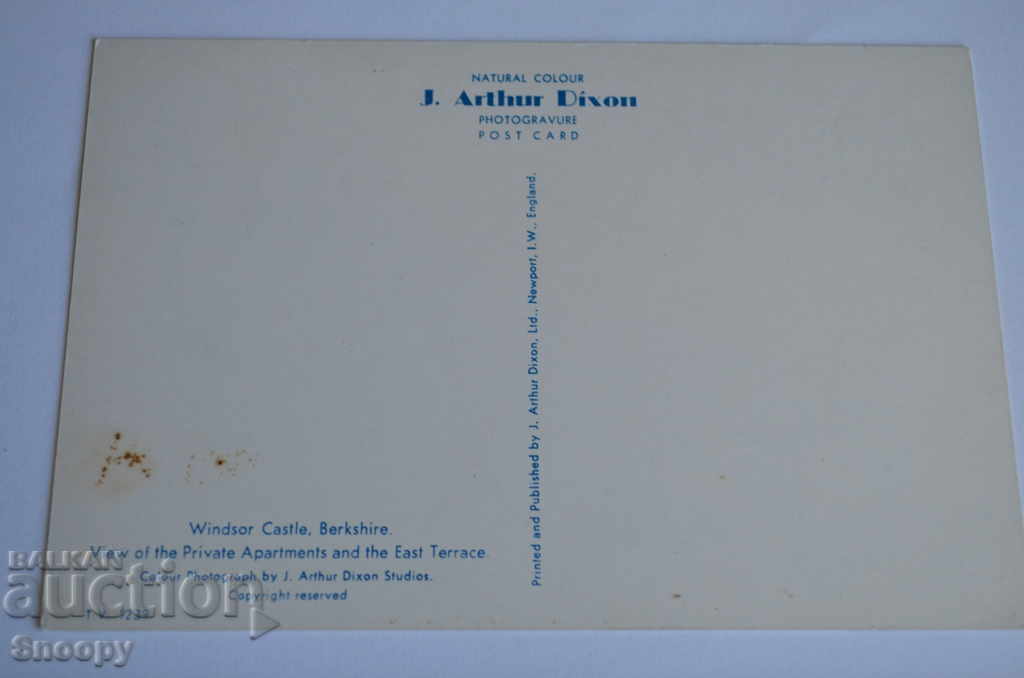 Auction Postcard: England Windsor Castle Auction Postcard: England Windsor Castle