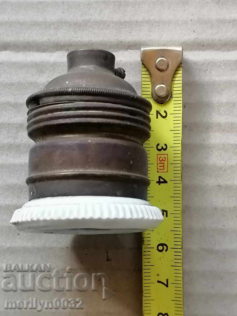 Παράδοση Παλιό πορσελάνινο φωτιστικό φανάρι πολυέλαιος αμπαζούρ 1920