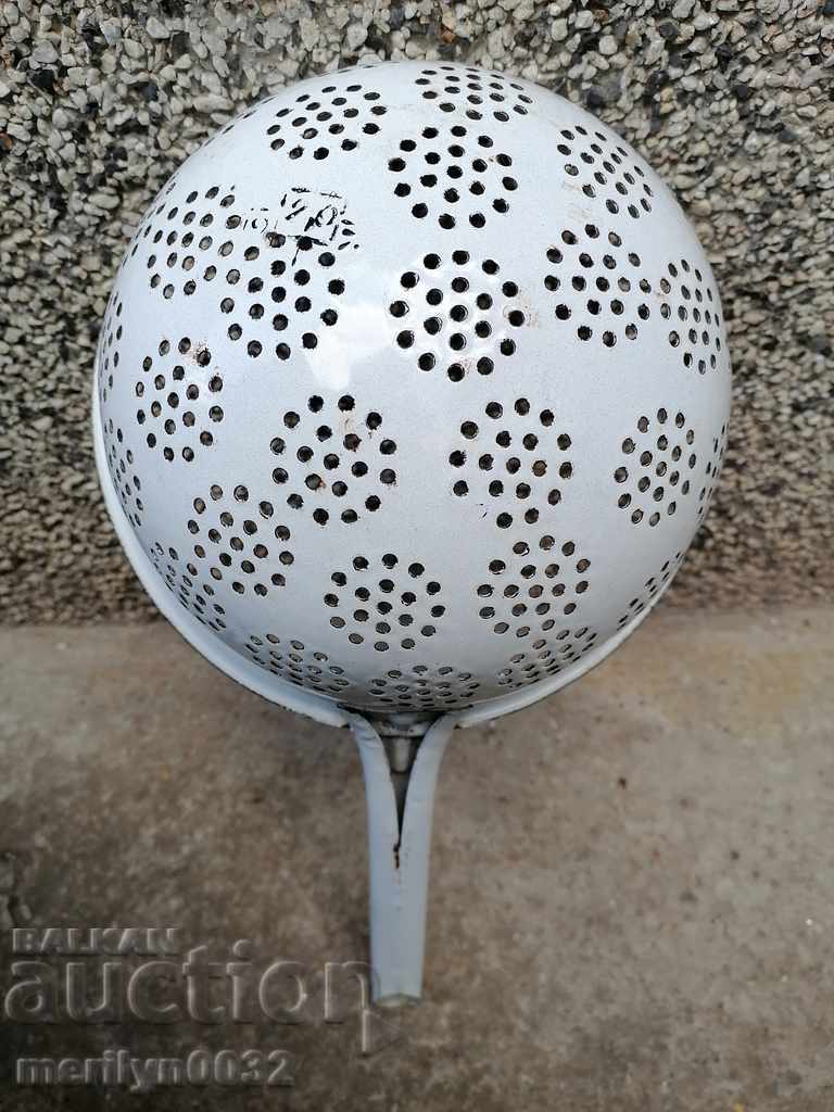 Old enamelled colander, enamelled vessel, Bulgaria - 6