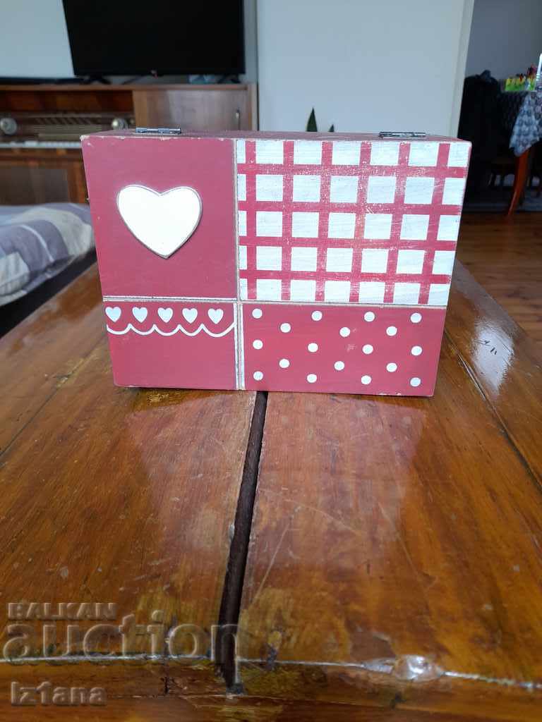 Παλιό ξύλινο κουτί, τσάντα ταξιδιού - 5