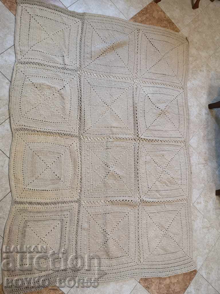 Vintage Hand Knitted Blanket Bedspread with price 65.00 BGN | € 33.23 Vintage Hand Knitted Blanket Bedspread with price 65.00 BGN | € 33.23