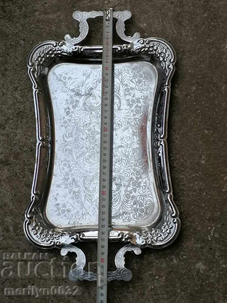 Old social tray with engravings boards, plateau, casserole - 5 Old social tray with engravings boards, plateau, casserole - 5