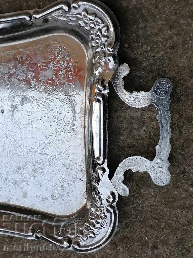 Old social tray with engravings boards, plateau, casserole - 6 Old social tray with engravings boards, plateau, casserole - 6