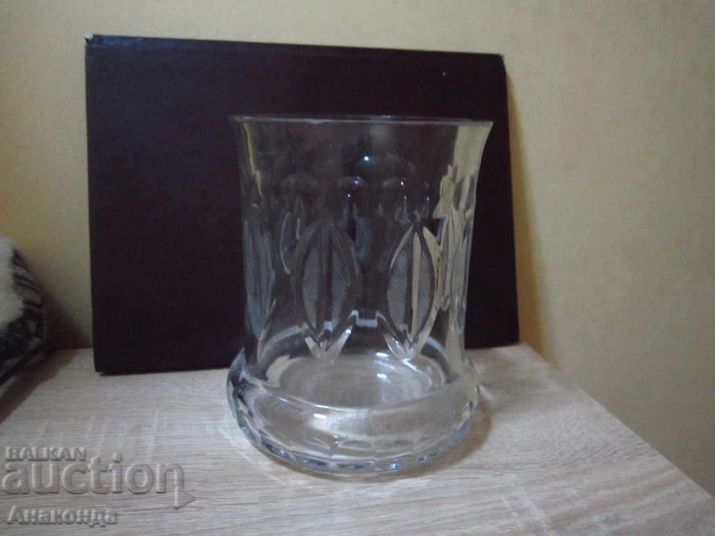CRYSTAL SOCIAL ICE CUP WITH INSCRIPTIONS FROM NOVEMBER 1989