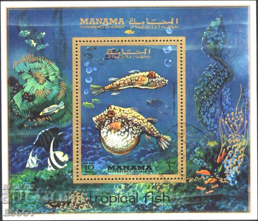 Branded block Fauna Pisces 1972 from Manama