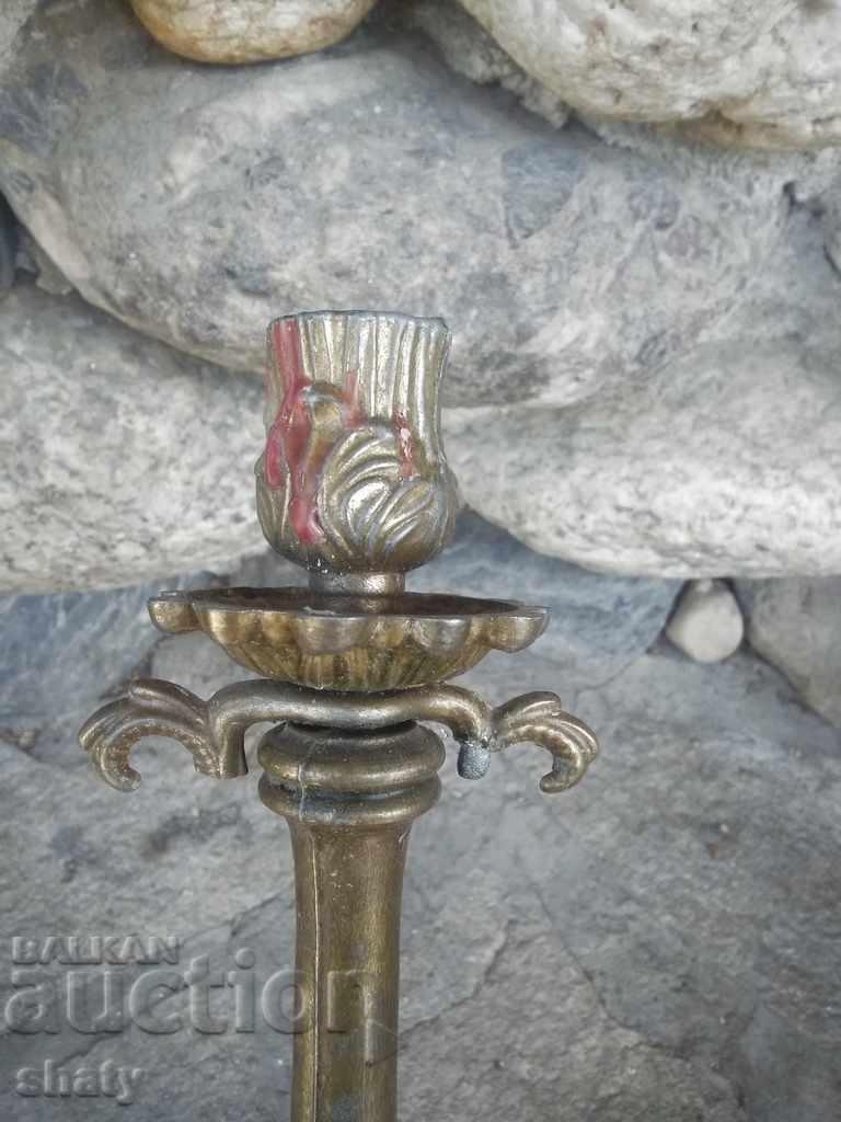 Old bronze candlestick - 5 Old bronze candlestick - 5