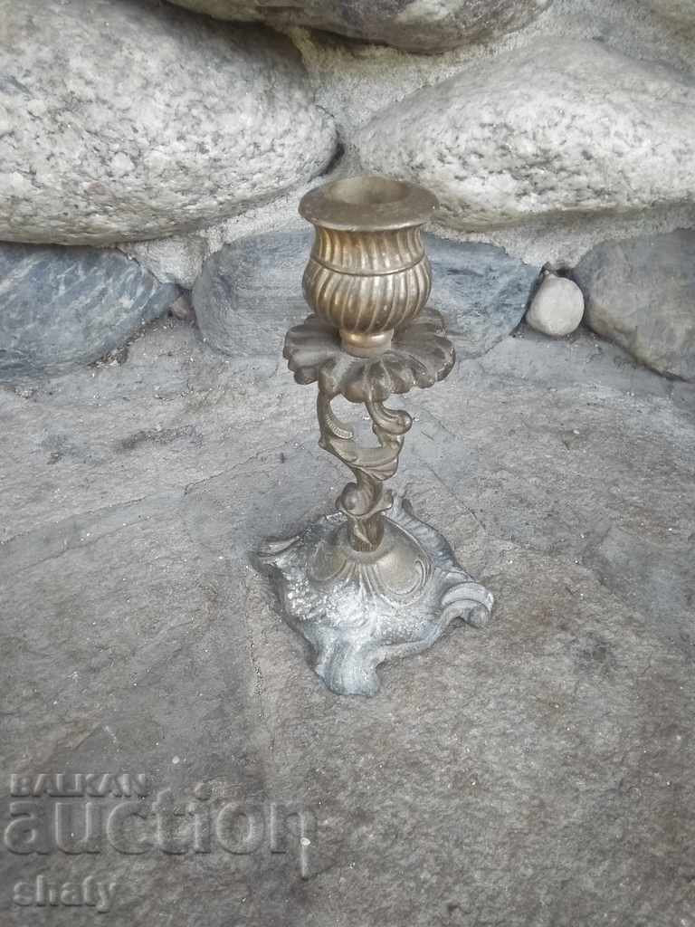 Old bronze candlestick - 6 Old bronze candlestick - 6