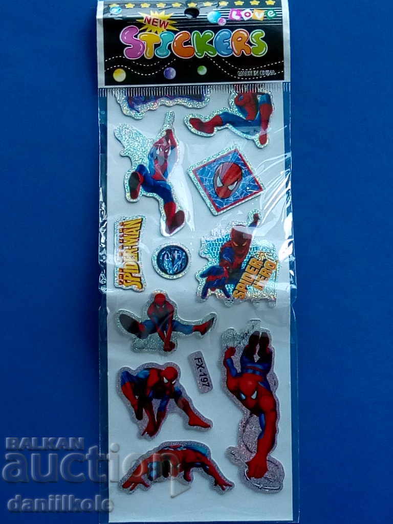 Auction  *$*Y*$* SPIDER-MAN SET OF 12 AWESOME STICKERS *$*Y*$*