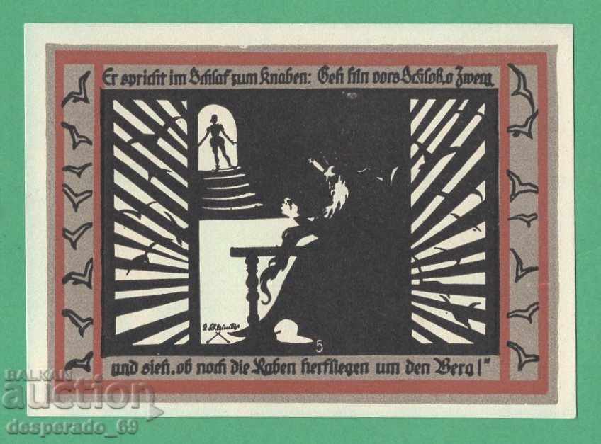 (¯`'•.¸NOTGELD (orașul Rossla) 1921 UNC -50 pfennig¸.•'´¯)