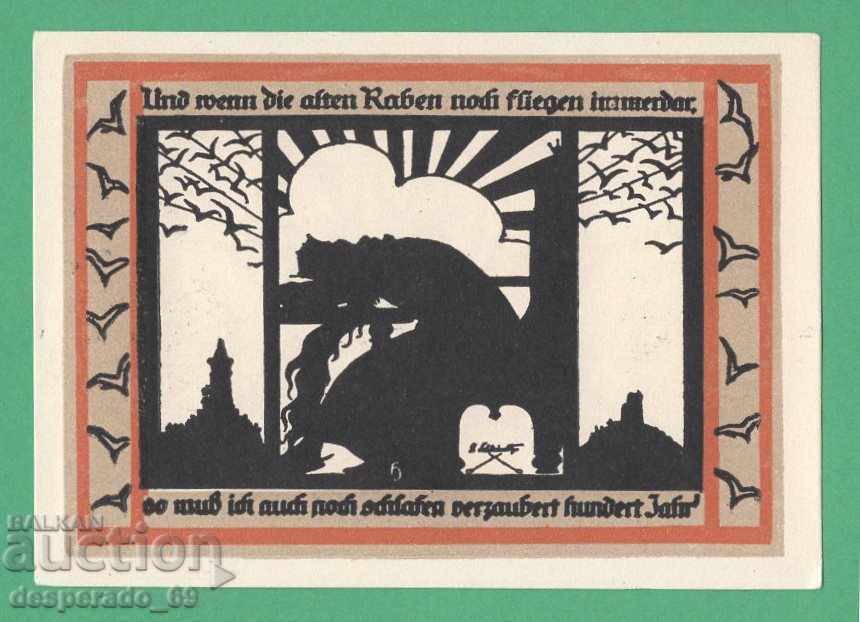 (¯`'•.¸NOTGELD (orașul Rossla) 1921 UNC -50 pfennig¸.•'´¯)