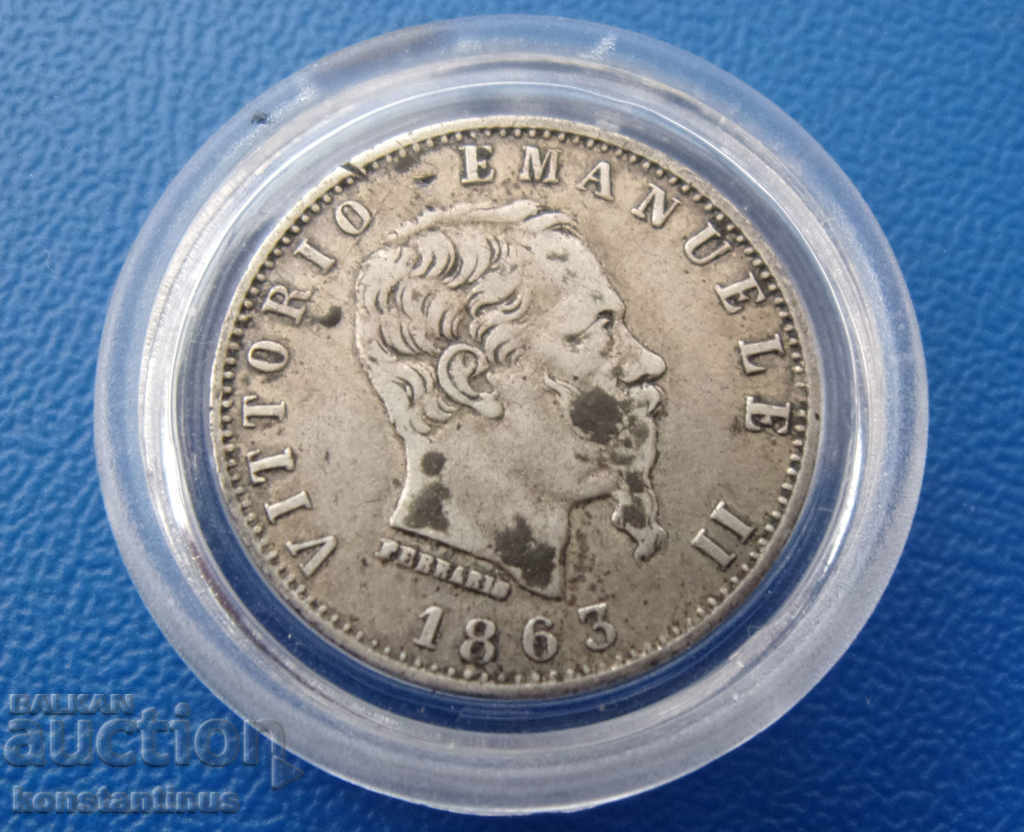 Italia 20 Centesimi 1863 M BN Rare cu preț € 10.23 | 20.01 BGN