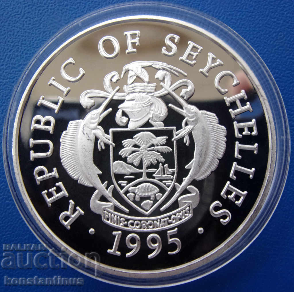 Сейшели  25  Рупии  1995 . UNC PROOF  Rare с цена € 38.35 | 75.01 лв.
