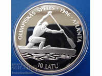 Latvia 10 Lati 1994 1Oz. UNC PROOF Rare