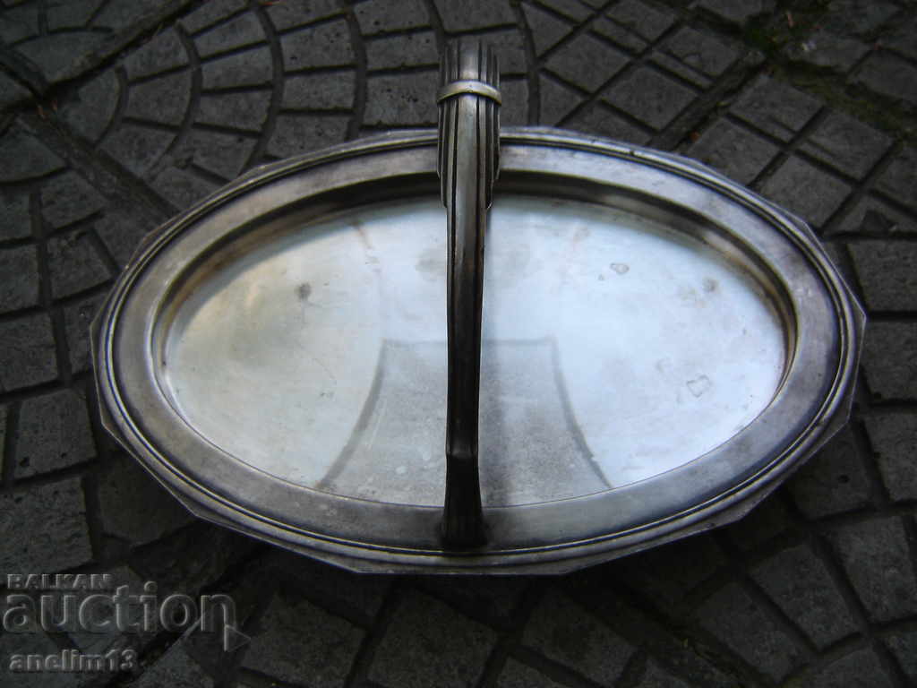 Auction  OLD THICK SILVER TRAY ART DECO