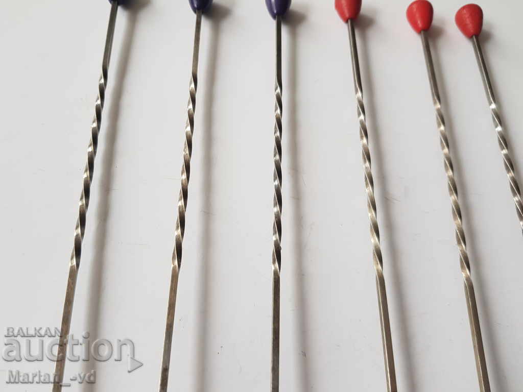 Auction Cocktail spoons 6 pieces. Auction Cocktail spoons 6 pieces.