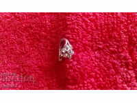 Единична сребърна маркира 925 обица с полускъпоценни камъни