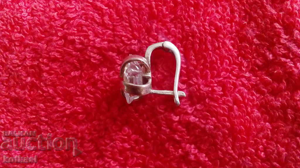 Single silver 925 earring 4.30 g with semi-precious stone - 6 Single silver 925 earring 4.30 g with semi-precious stone - 6