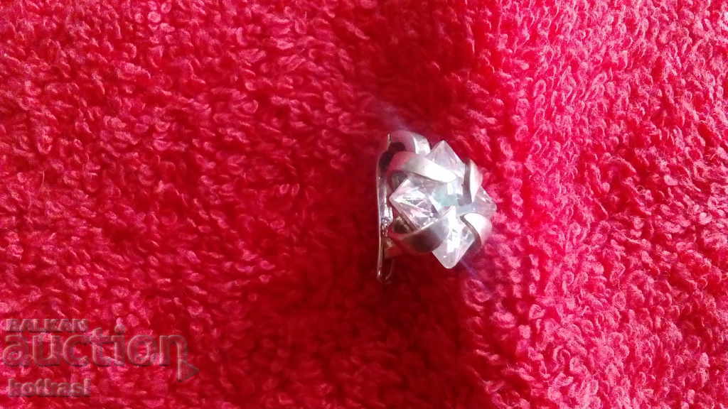 Ενιαίο σκουλαρίκι από ασήμι 925 4,30 g με ημιπολύτιμη πέτρα