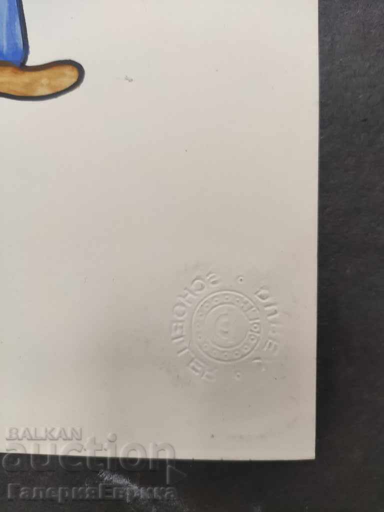 Cartoon colored pencils on expensive paper with print - 7 Cartoon colored pencils on expensive paper with print - 7