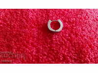 Единична метална обица гравюра риба