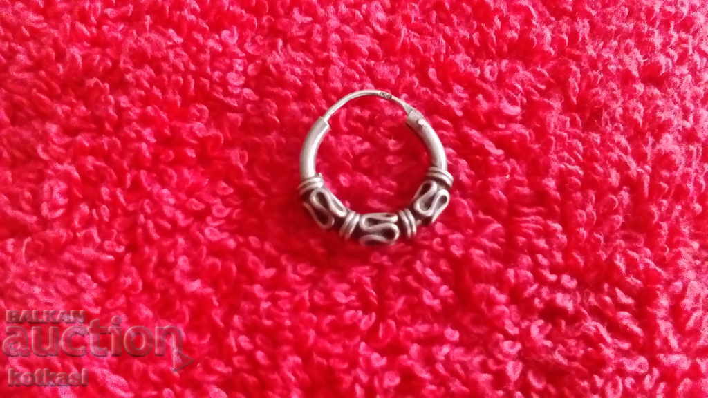 Old silver single earring with price 5.50 BGN | € 2.81