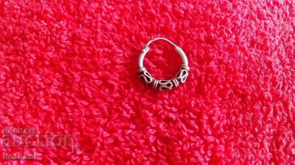 Auction  Old silver single earring