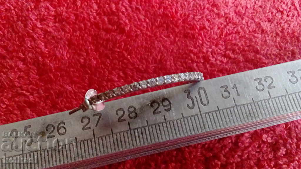 Delivery of Old silver 925 single earring with semi-precious stones Delivery of Old silver 925 single earring with semi-precious stones