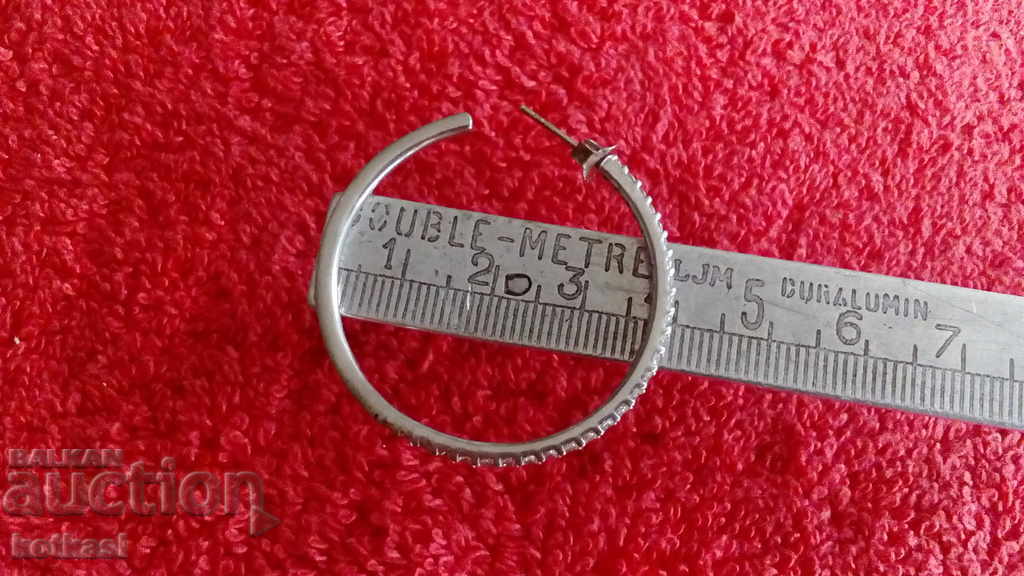 Old silver 925 single earring with semi-precious stones - 7 Old silver 925 single earring with semi-precious stones - 7