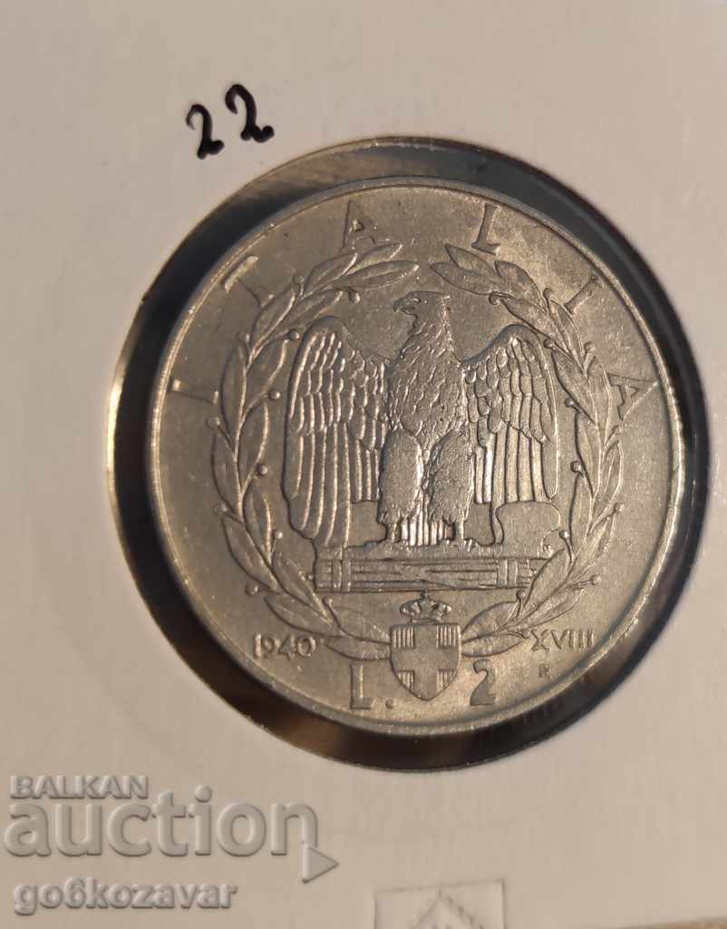 Italy 2 lira 1940