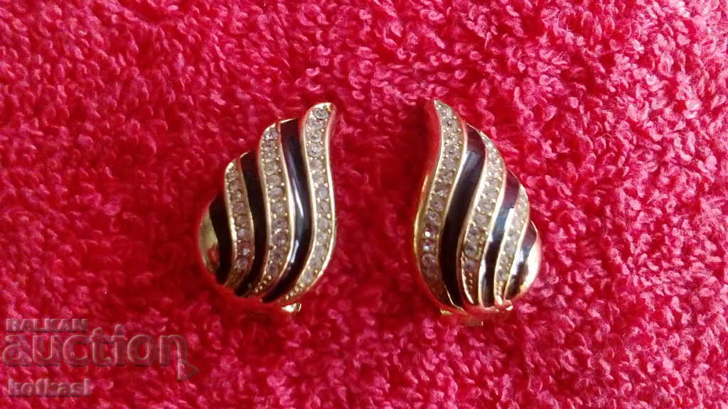 Beautiful Chr.Dior C GERMANY branded semi-precious stone earrings