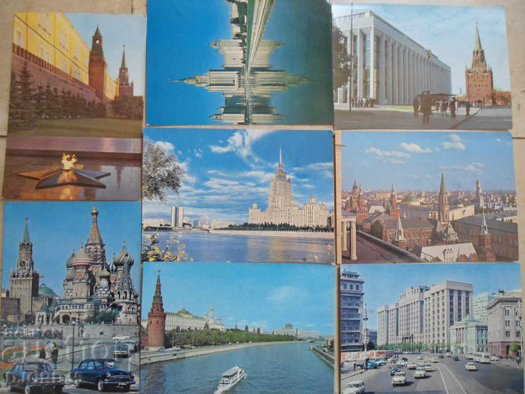 Old cards from Moscow, 8 pieces