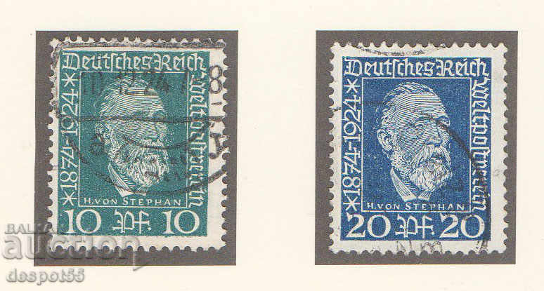 1924. Germania Reich. A 50-a aniversare a Uniunii Poștale Universale